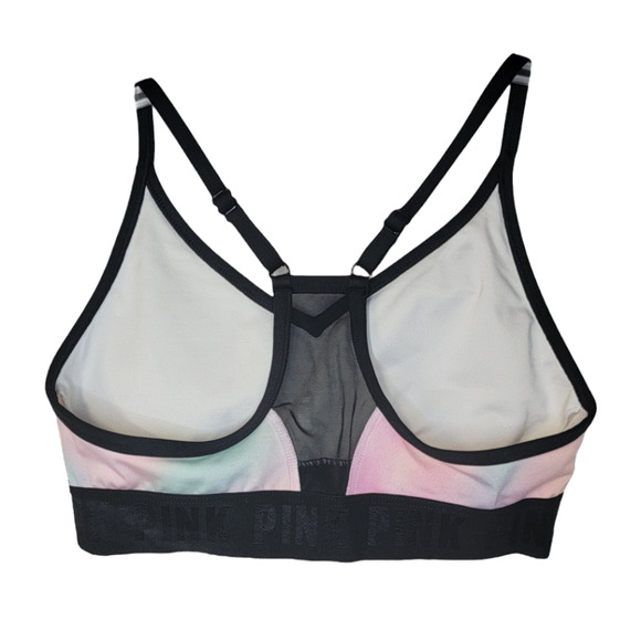 Victoria's Secret Women's Lightweight Sports Bra Tie Dye Ultimate  Pink Black - Picture 2 of 5
